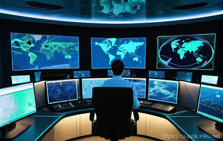 항공운항관리사 신기술 적용 사례 - **Prompt 1: AI-Enhanced Air Traffic Control Center**
"A highly detailed and realistic image of a...