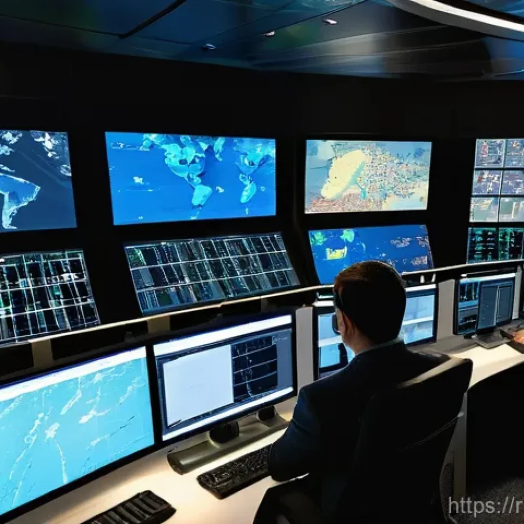 항공운항관리사 자격증 전망 - **A highly advanced Flight Operations Control Center.** The scene depicts a spacious, modern control...