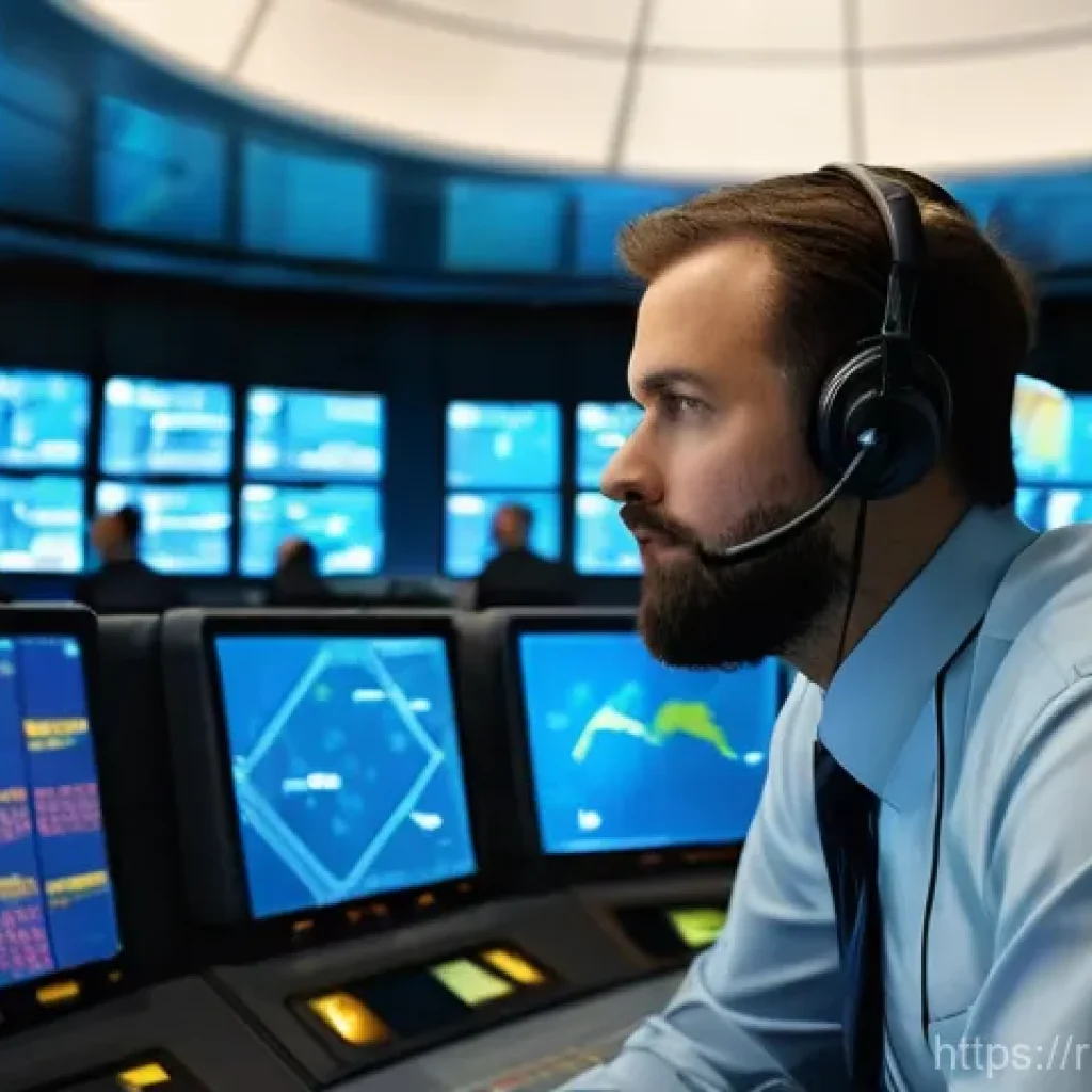 항공운항관리사 항공 안전 관리 - **Prompt 1: Dawn of Control**
    An early morning scene inside a modern air traffic control center....