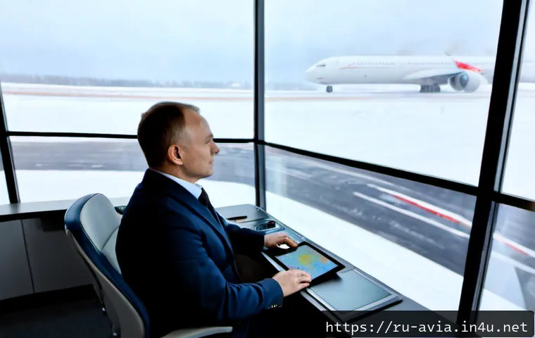 Home 17 항공운항관리사 신규 항공기 트렌드 - Photorealistic modern flight operations control center in Russia, a professional aviation operations...